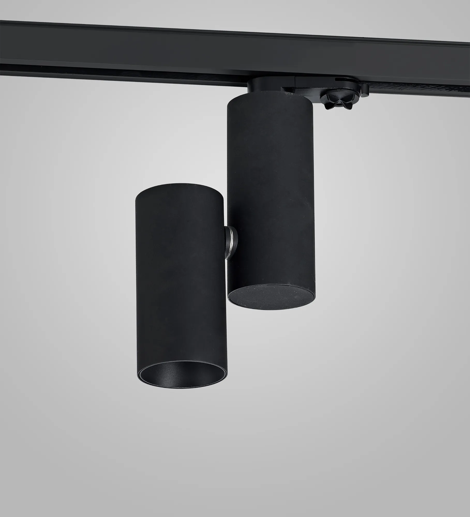 DL350156  Eos T 10 Triac Dimmable, Tridonic 10W 719lm 4000K 36°, Balck & Black, Dual Cylinder Track Light, 90° Tilt, 350° R/tion, 5yrs Warranty